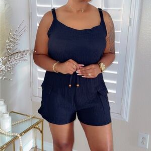 Elegant Black Women's Romper
